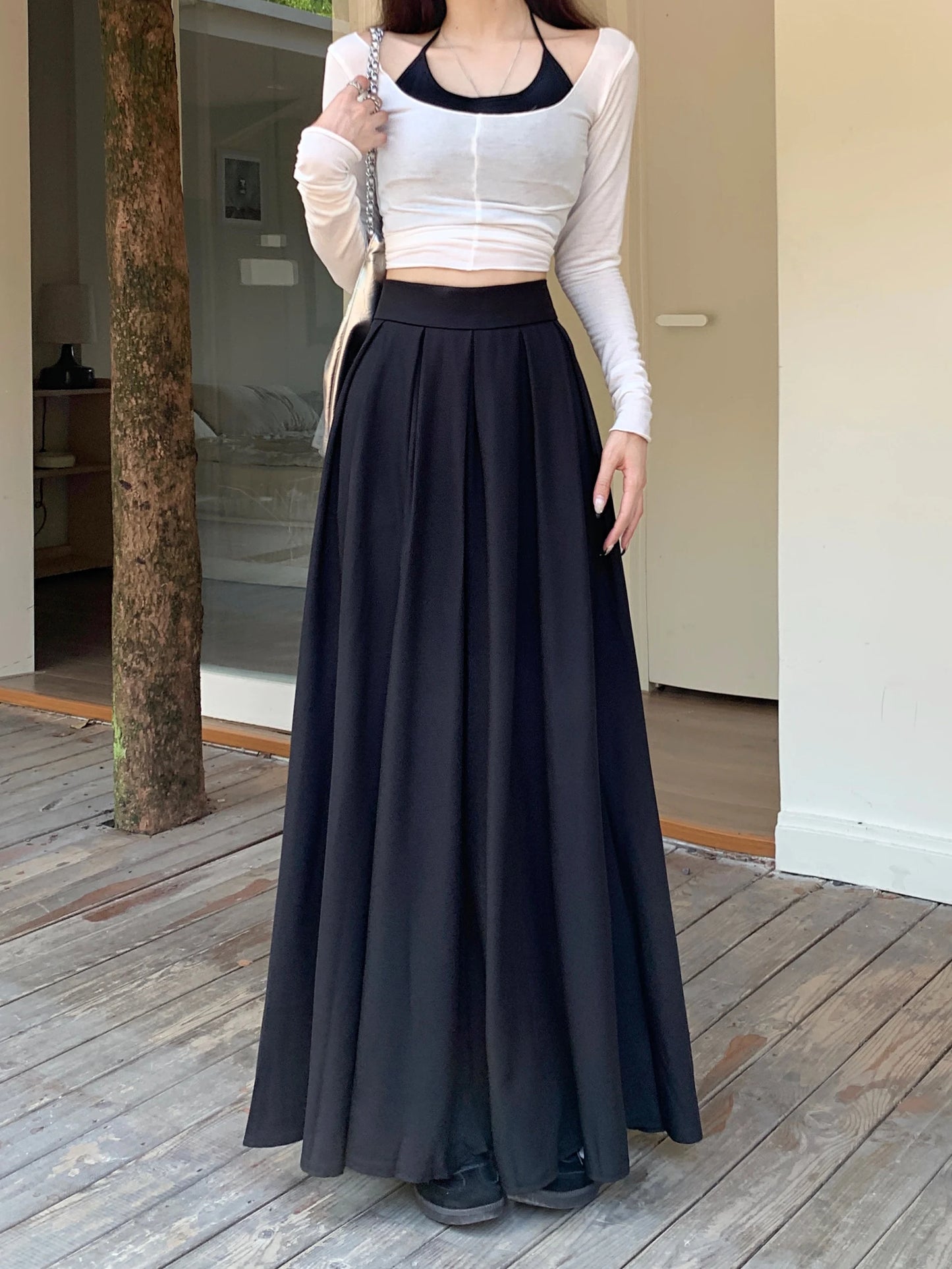 Intims - Longue jupe plissée taille haute pour Femmes - 76193FR