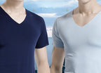 Lot de 2 T-shirt en soie glacée pour homme
