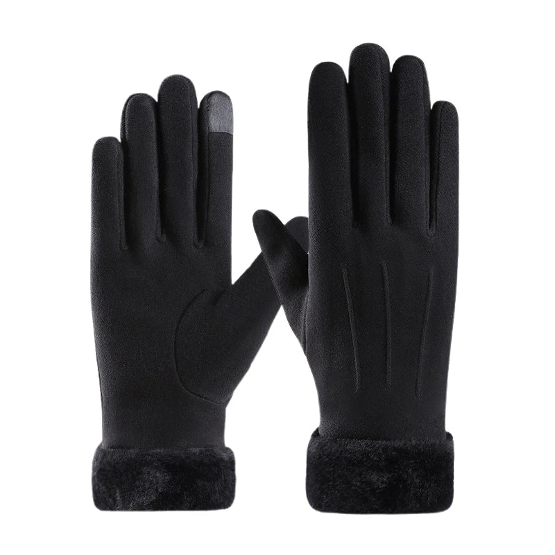 Warm & Stylish Suede Touchscreen Gloves - Women
