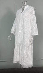 Intims - Robe chemise à broderie longue ample et à manches évasées - 37713FR
