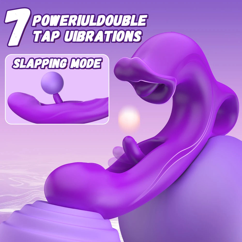 VelvetKiss – Stimulateur Féminin Rechargeable à Tapotement et Vibration, Massage Intime et Point G