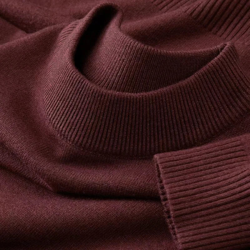 Men's BASIC Round Neck Wool Knit Sweater