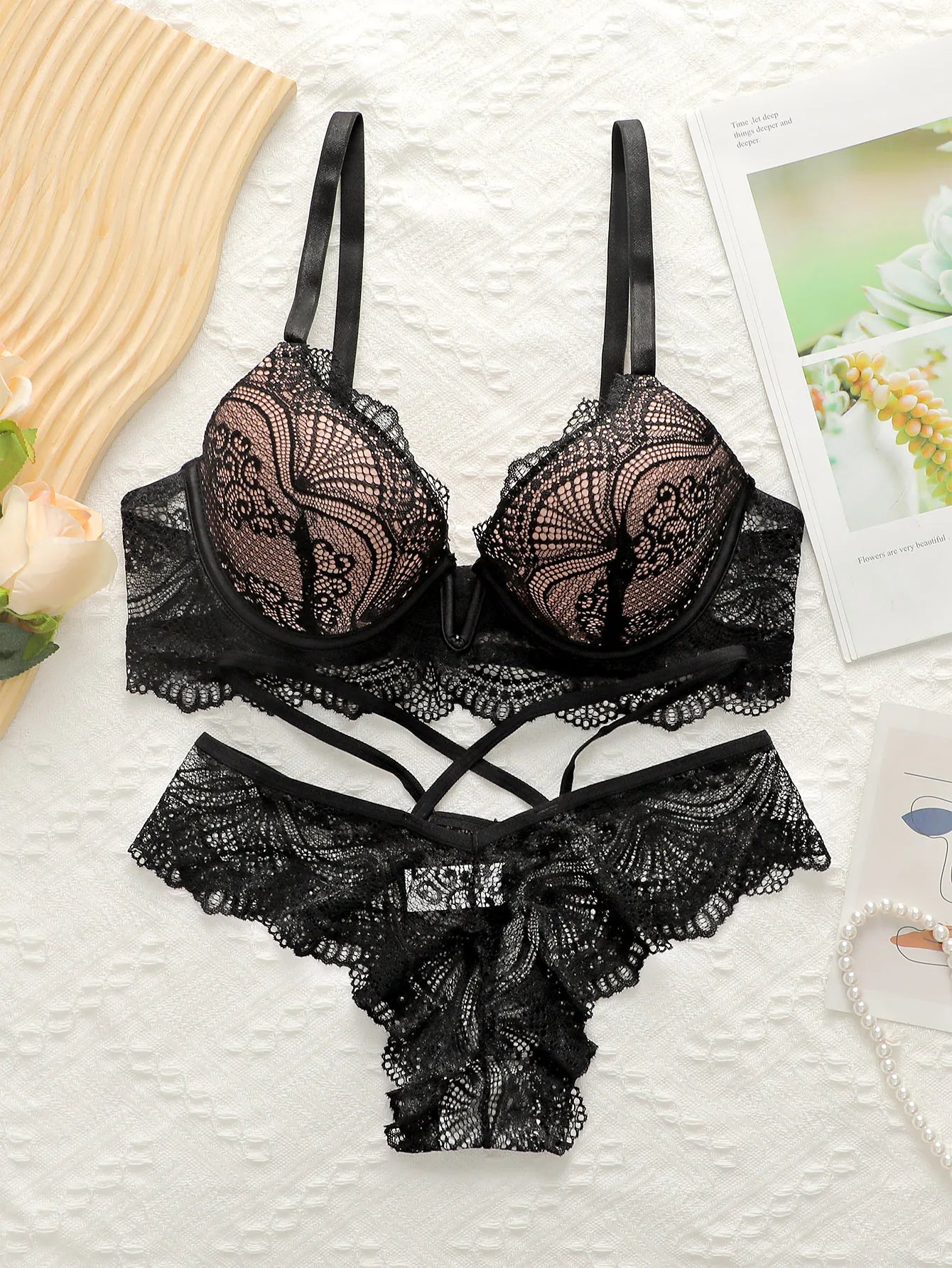 Lingerie Set - Push-up & Lace