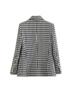 Ensemble Blazer & Short Motif Pied-de-poule