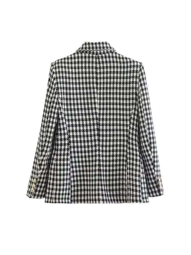 Ensemble Blazer & Short Motif Pied-de-poule
