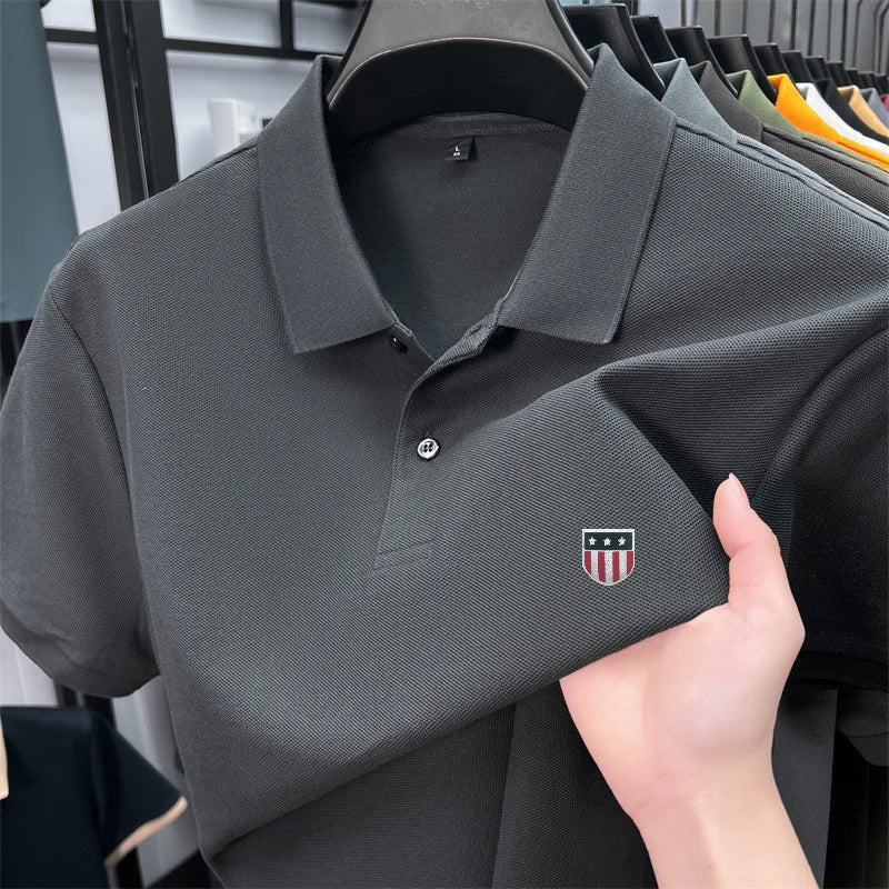 Men's Luxury 100% Cotton Polo Shirt - 23 Timeless Colors