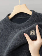 Intims - Pull en Maille Doublé Polaire à Col Rond et Logo Brodé Homme - 94828FR