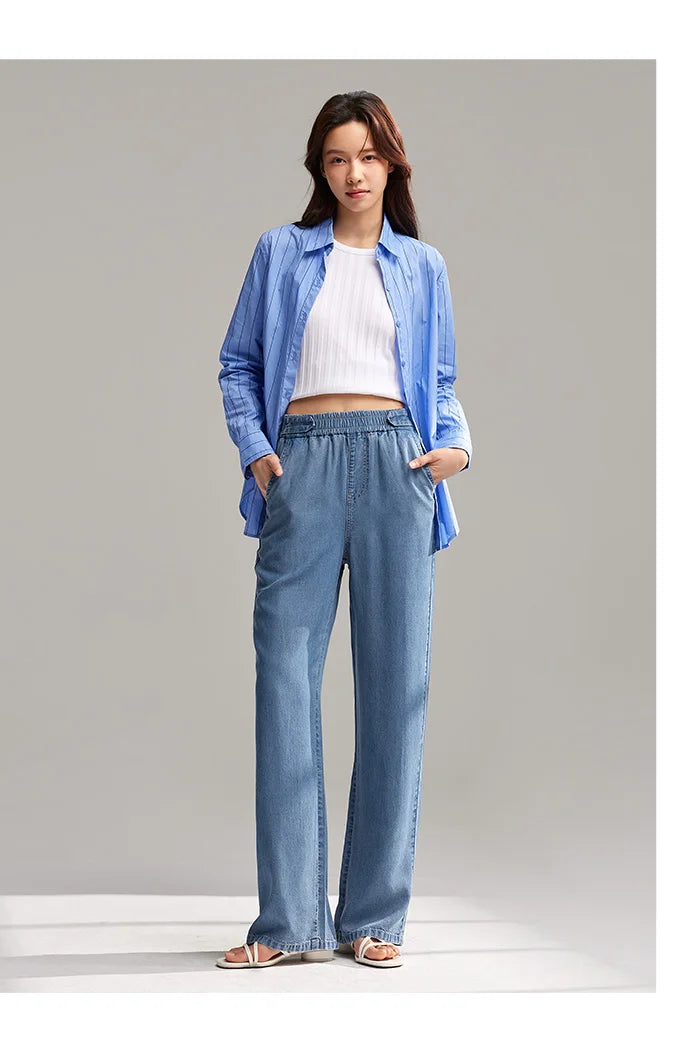 Intims - Jeans ample coupe droite pour Femme - 98263FR