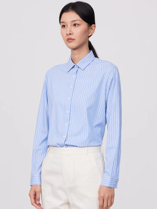 Intims - Chemise Rayée Décontractée en Fibre de Bambou pour Femmes - 00124FR