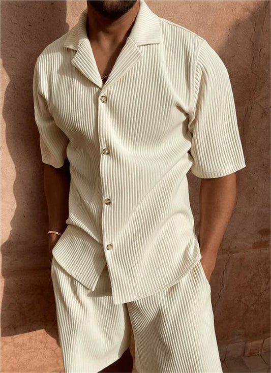 Ensemble Chemise & Short en Velours Côtelé - Tendance 2025