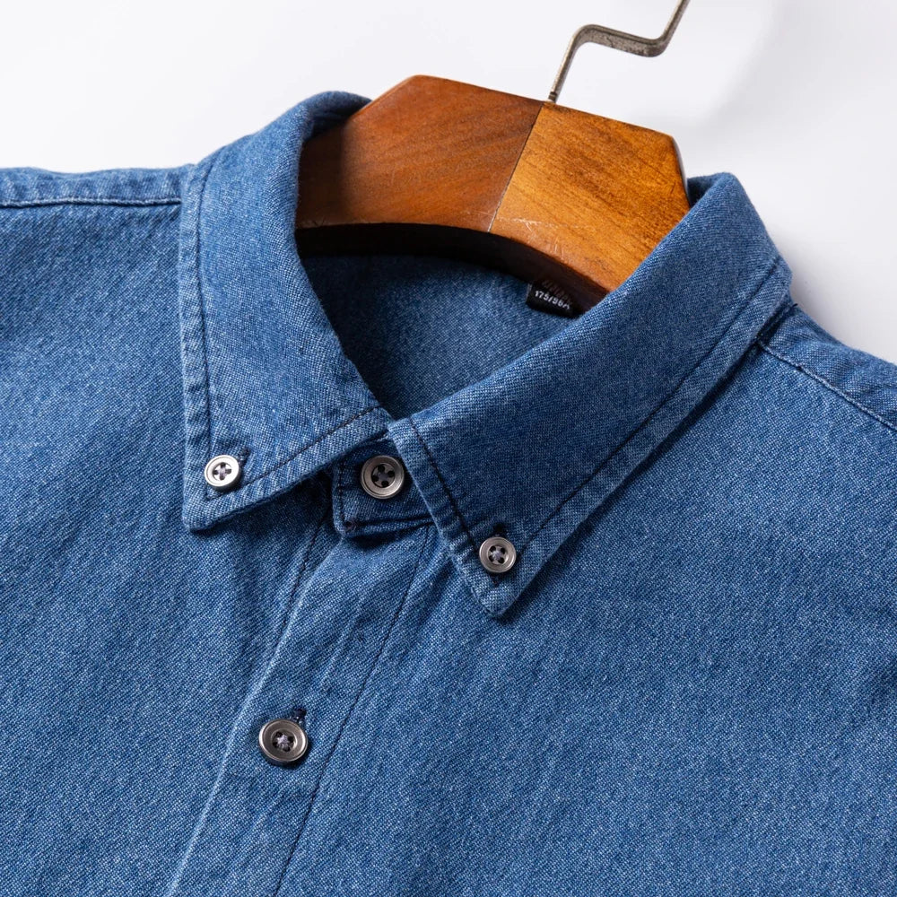 Chemise en Jean à Manches Longues Homme