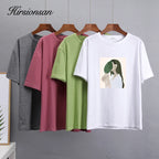 T-shirt en Coton ample à imprimé Femme tropical