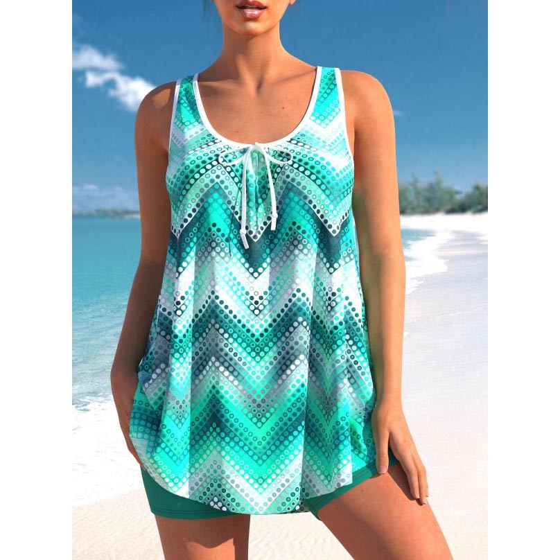 Printed 2-Piece Tankini with Shorts - Summer 2023 Collection