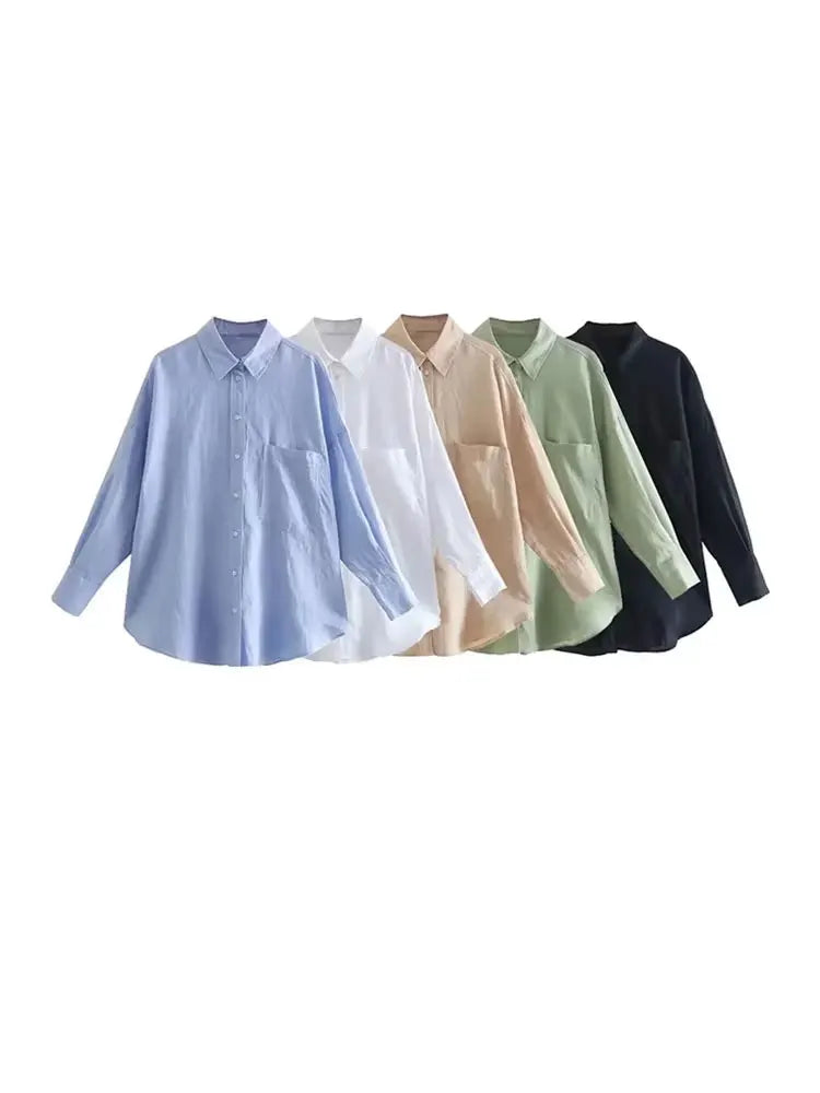 Intims - Chemise BASIC Manches longues en Popeline de Coton - 74821FR