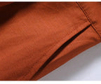 Intims - Short taille haute en coton et lin avec poches pour Femmes - 00105FR