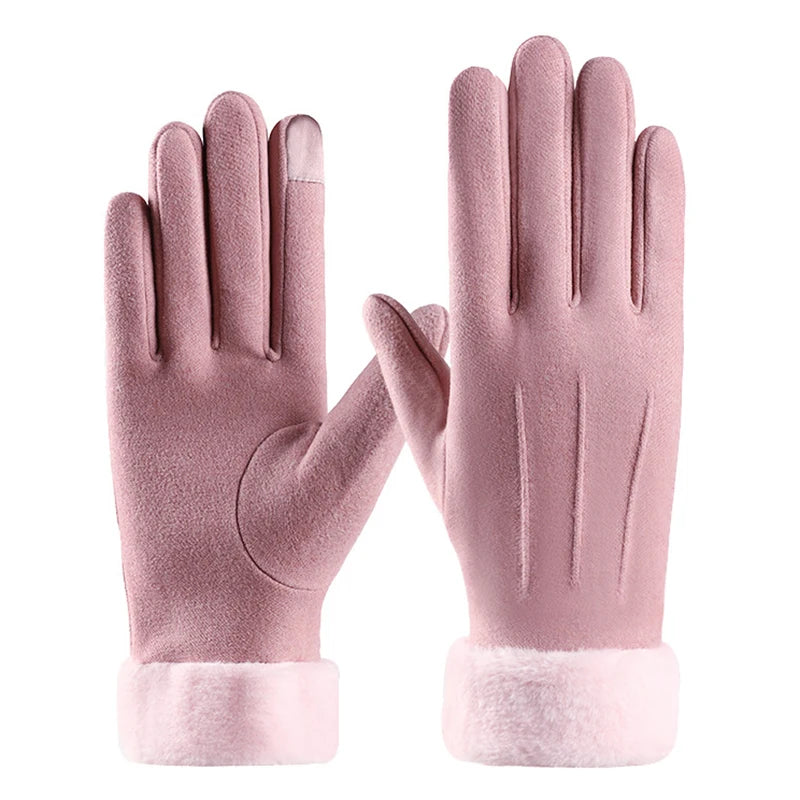 Gants en Daim Tactiles Chauds & Élégants - Femme