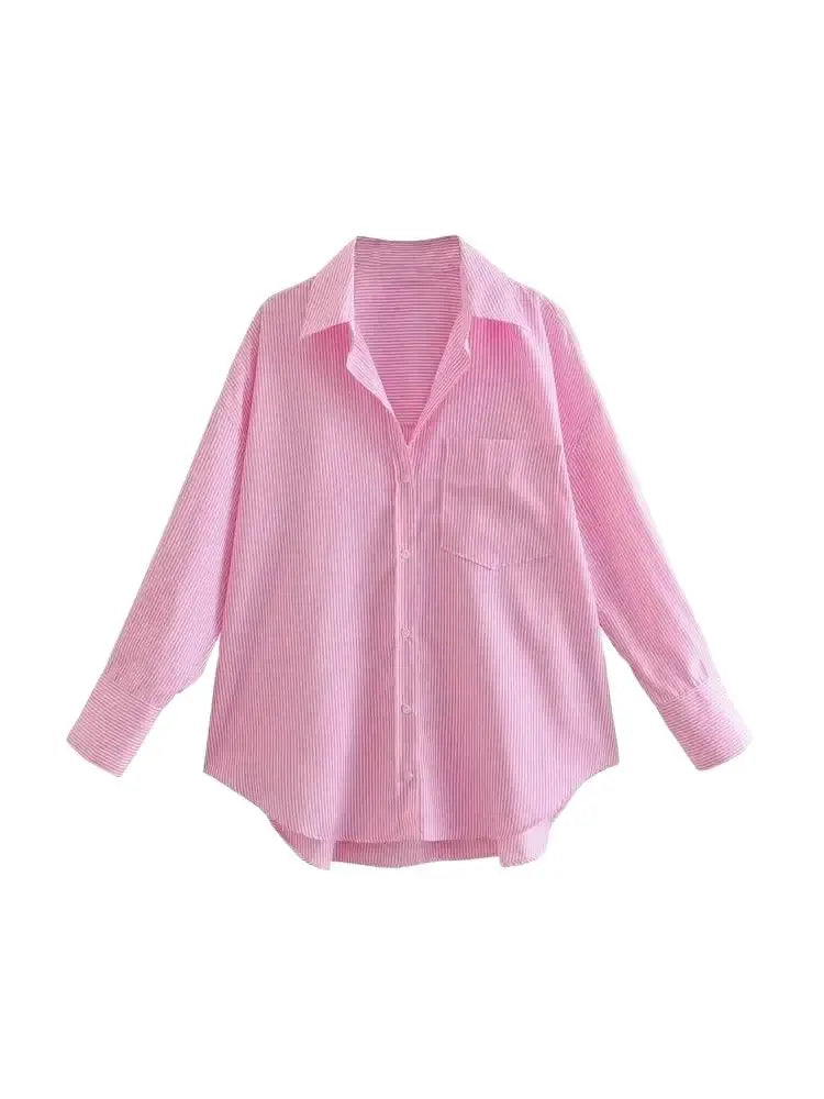 Intims - Chemise en popeline de coton rayée - 52781FR