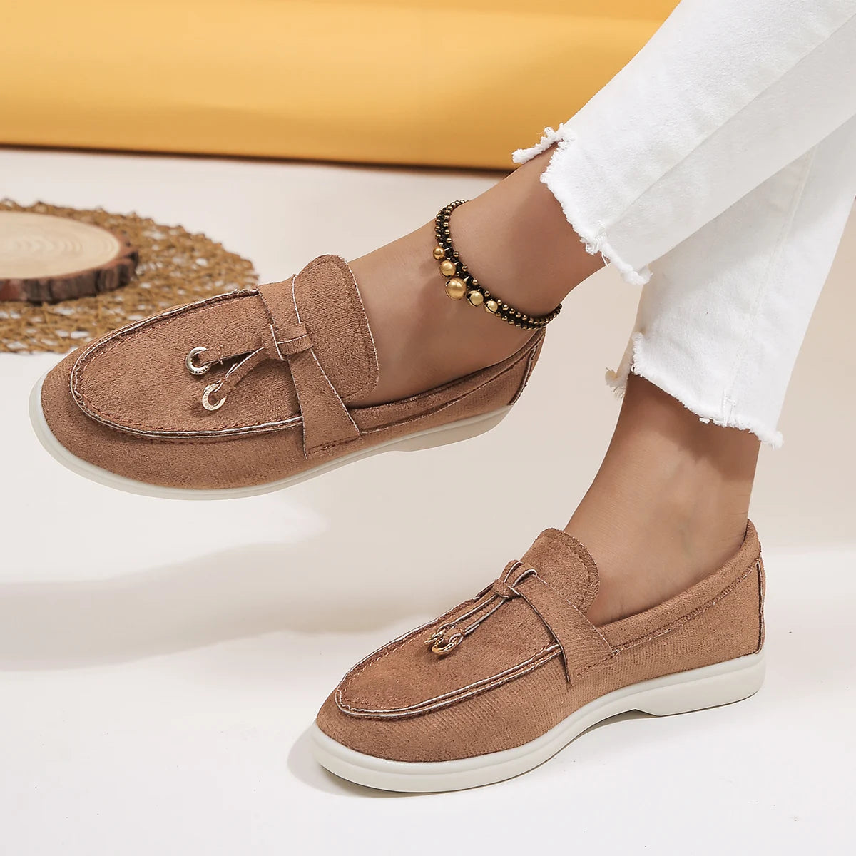 Intims - Mocassins Femme Rétro en Cuir Ultra Confort