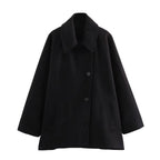 Manteau Vintage Court Imitation Laine