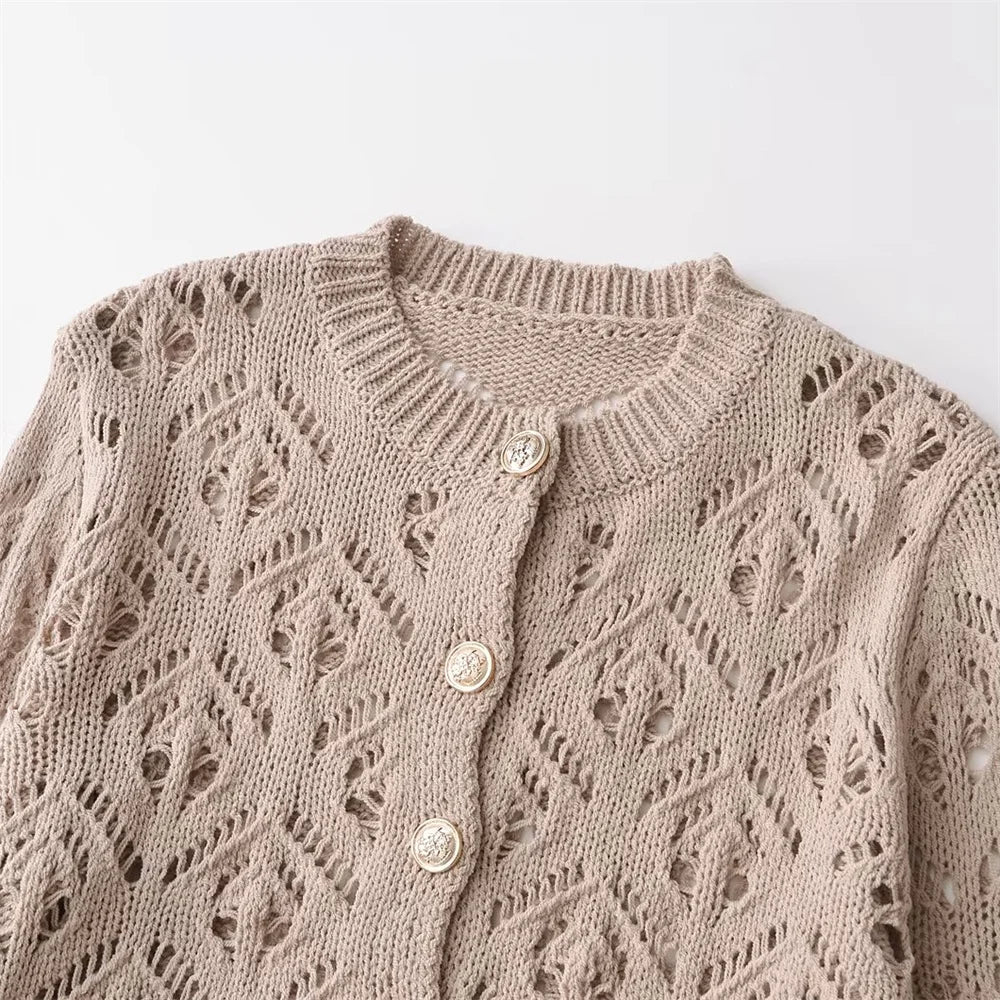 Intims - Gilet Maille Jacquard Ajourée pour Femme - 75319FR