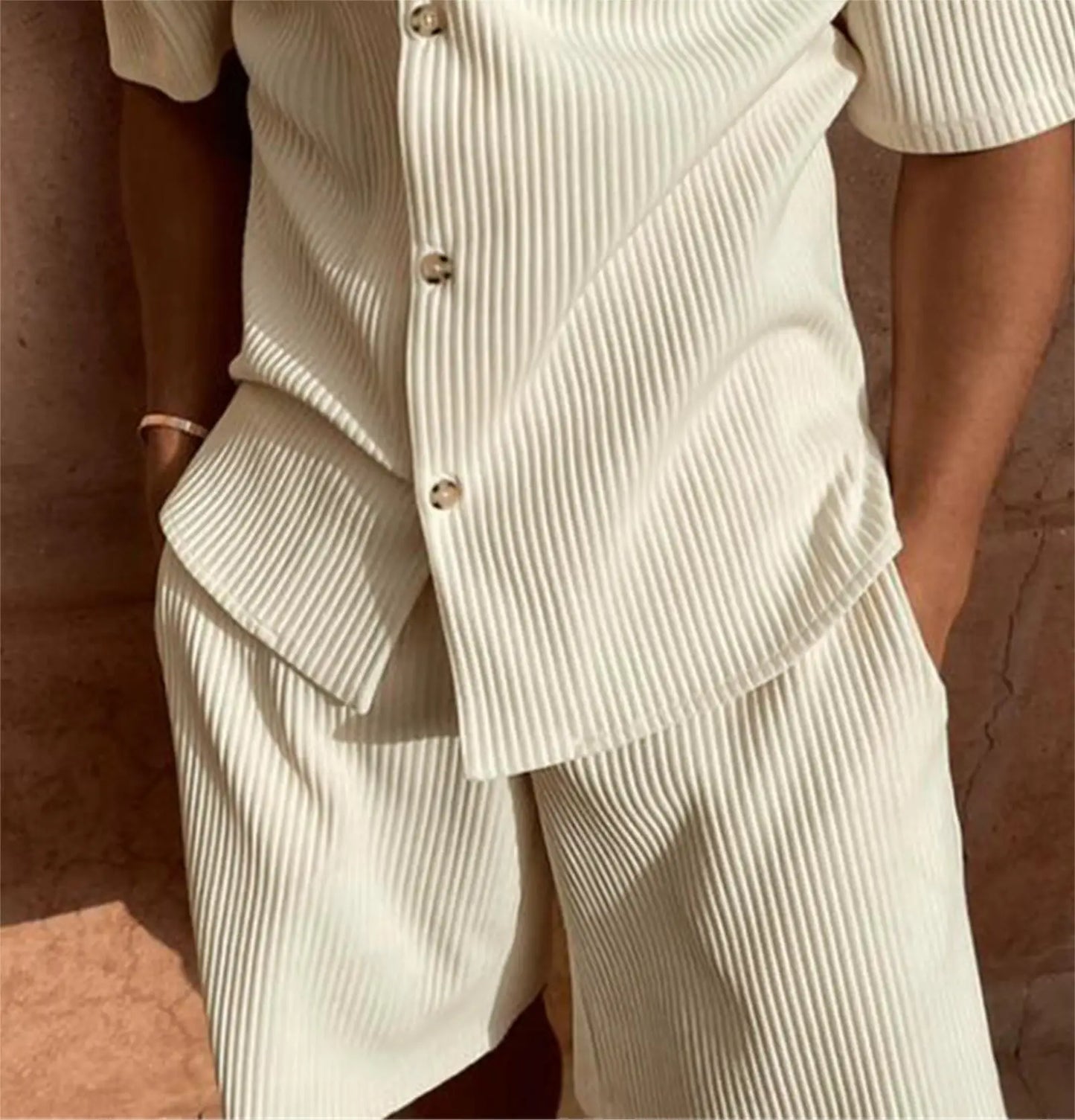 Ensemble Chemise & Short en Velours Côtelé - Tendance 2025