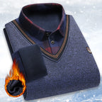 Intims - Pull Col V avec Chemise à Motif pour Homme - 10001FR
