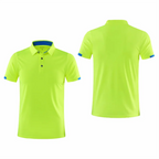 Polo homme manches courtes à séchage rapide — col revers respirant
