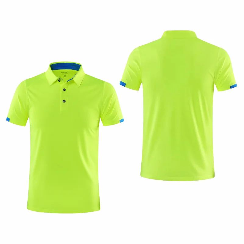 Polo homme manches courtes à séchage rapide — col revers respirant