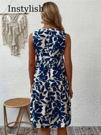 Robe d'été imprimée floral Boho pour femme