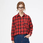 Chemise à Carreaux en Flanelle pour Femme - 10 Couleurs