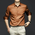 Chemise en Satin pour Homme S-6XL - 12 Couleurs