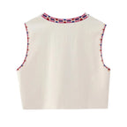 Intims - Veston sans Manche à Broderies Fleuries pour Femme - 86420FR