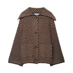 Veste Mi-Saison Tricoté à Carreaux Bicolores – Femme