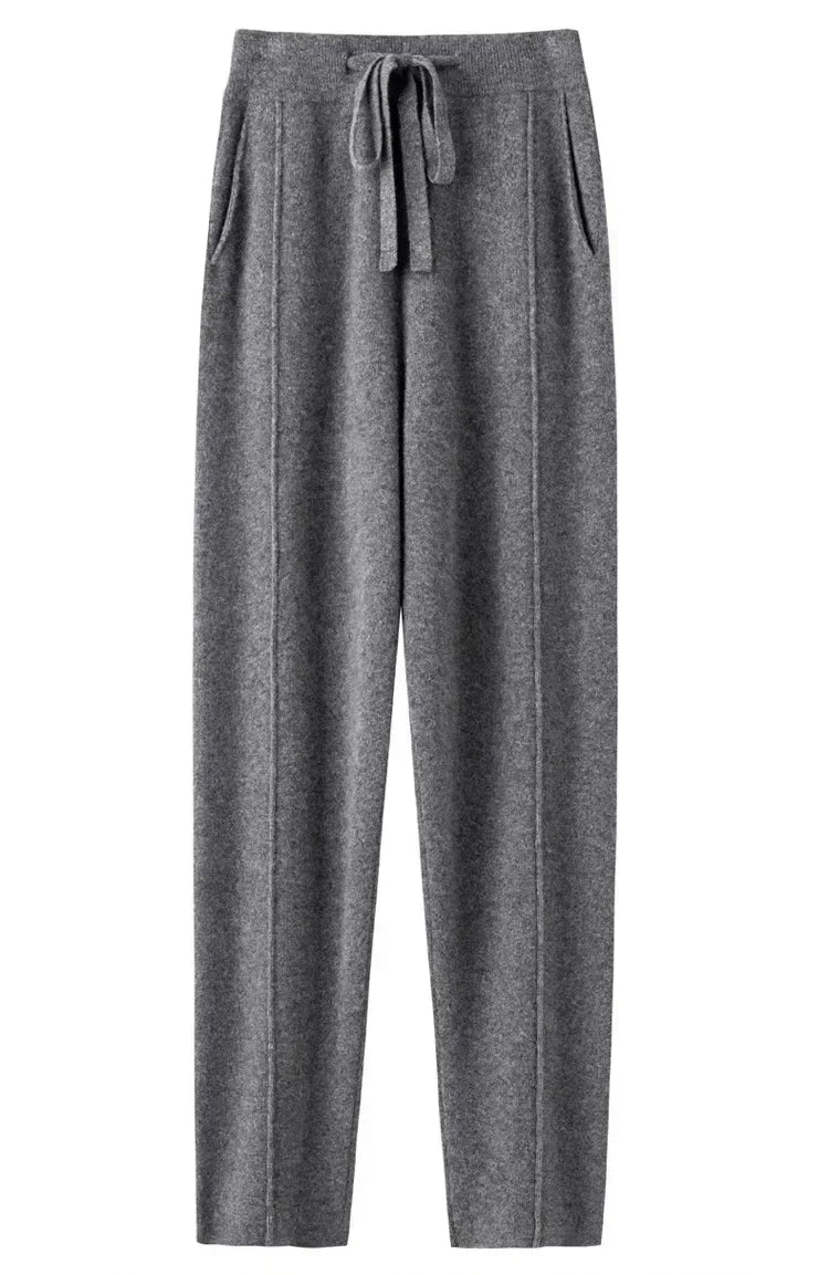 Intims - Pantalon en maille tricoté coupe droite avec taille élastique  - 89457FR