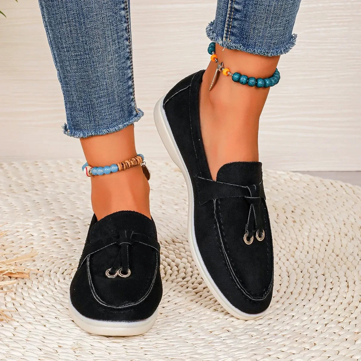 Intims - Mocassins Femme Rétro en Cuir Ultra Confort