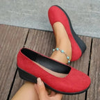 Ballerines Compensées pour Femme – Bout Rond, Semelle Souple et Confortable