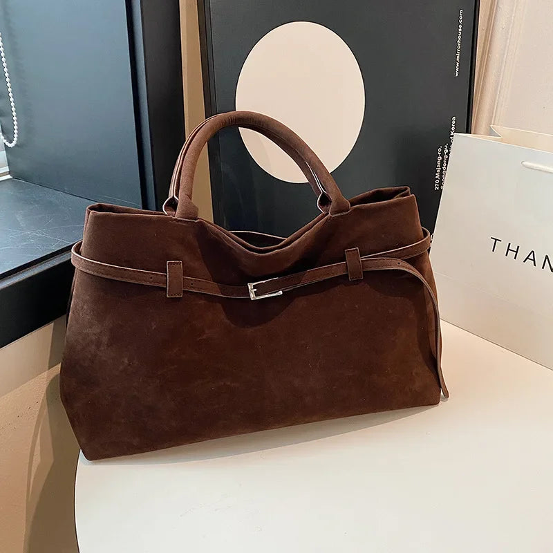 Intims - Sac à Main Luxueux en Daim avec Boucle - 73921FR