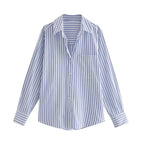 Intims - Chemise en popeline de coton rayée - 52781FR