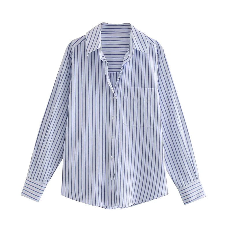 Intims - Chemise en popeline de coton rayée - 52781FR