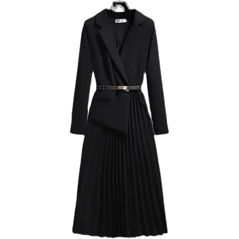 Intims - Robe 2 en 1 avec Ceinture Veste Tailleur et Jupe Plissée - 19482FR