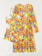 Intims - Bikini 3 PCS à imprimé - Top, Shorty & Paréo - 10106FR
