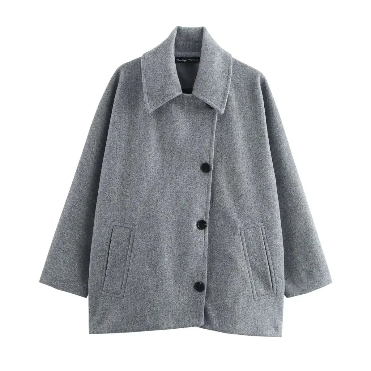 Manteau Vintage Court Imitation Laine