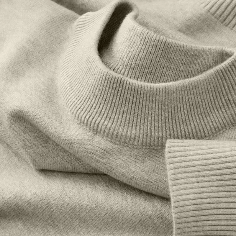 Men's BASIC Round Neck Wool Knit Sweater