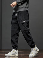 Pantalon Jogging Cargo à Taille Élastique pour Homme