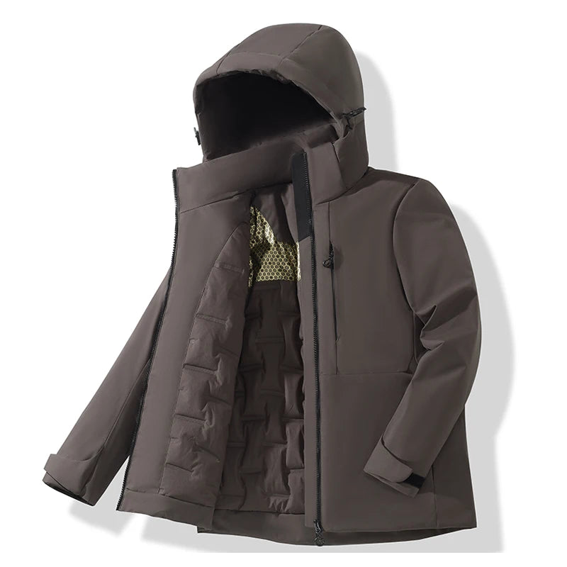Parka Coupe-Vent Tissu Déperlant & Capuche Amovible - Mixte