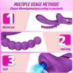 Euphoria - Stimulateur Féminin 3-en-1 avec Succion, Vibration et Stimulation Ciblée