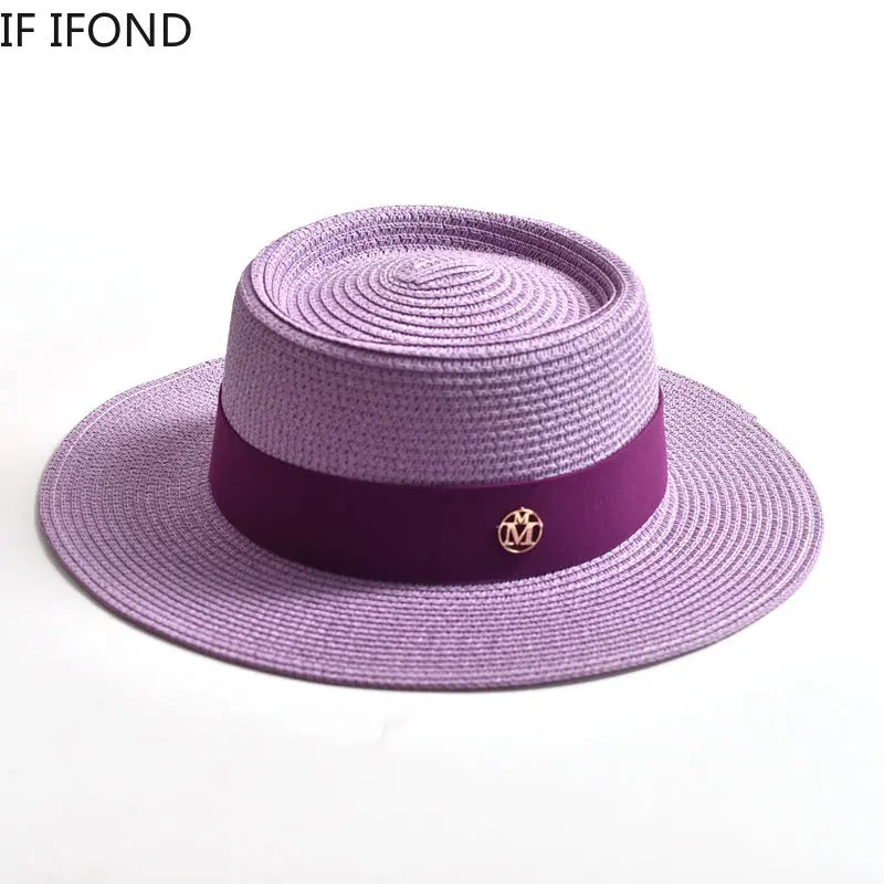 Intims - Chapeau de Paille Coloré à Ruban - 17 Couleurs