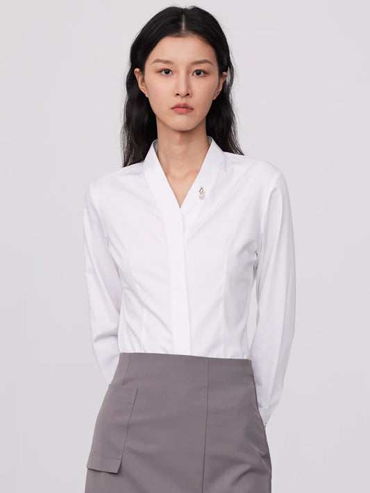 Intims - Chemise col V à broche amovible pour Femmes - 49261FR