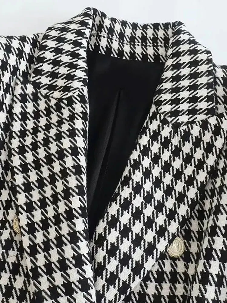 Ensemble Blazer & Short Motif Pied-de-poule