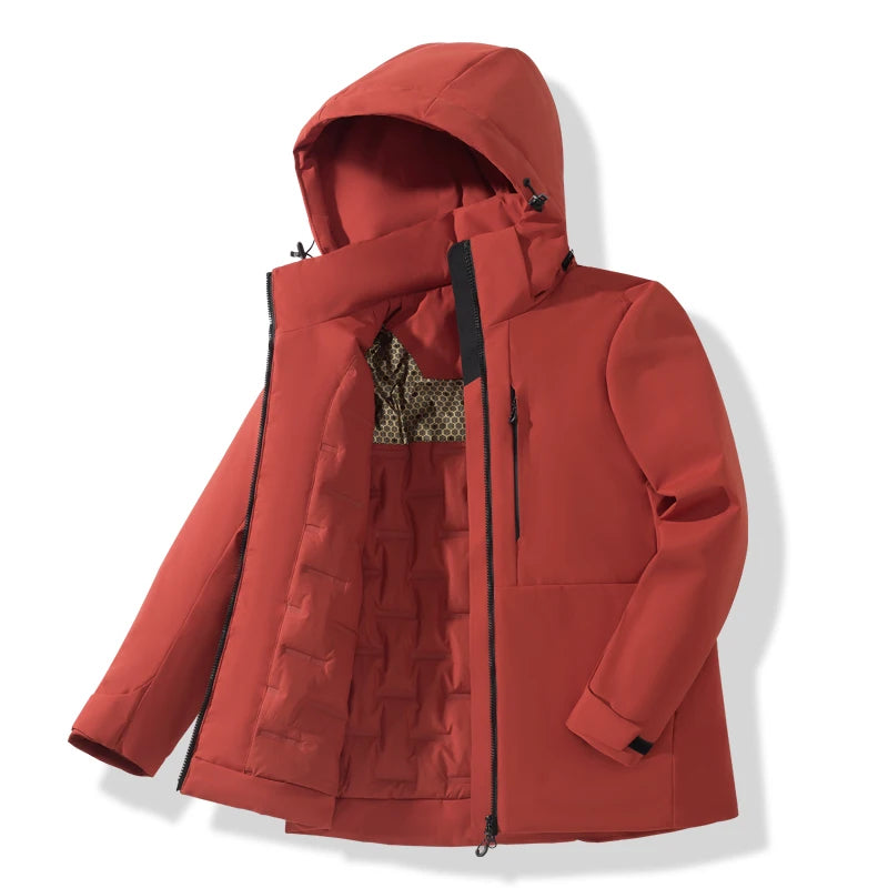 Parka Coupe-Vent Tissu Déperlant & Capuche Amovible - Mixte